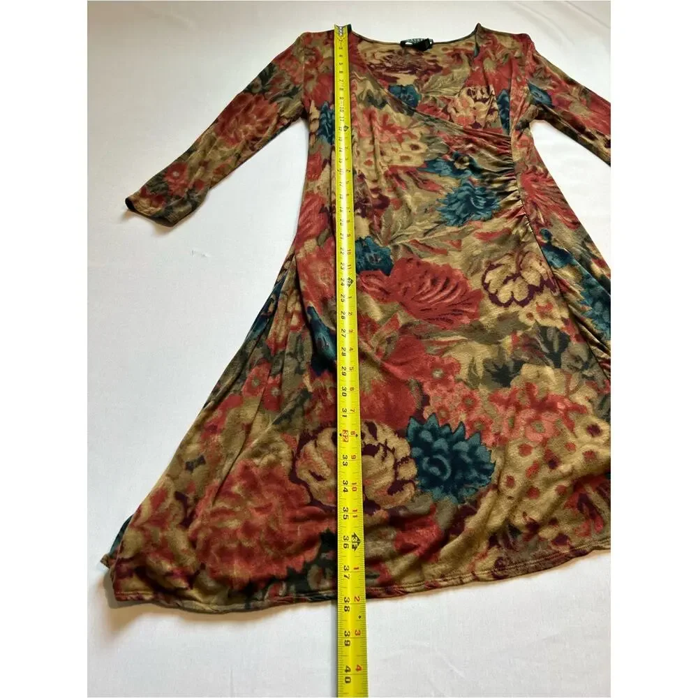 Lauren Ralph Lauren Floral Gathered Side-Wrap Dress Large